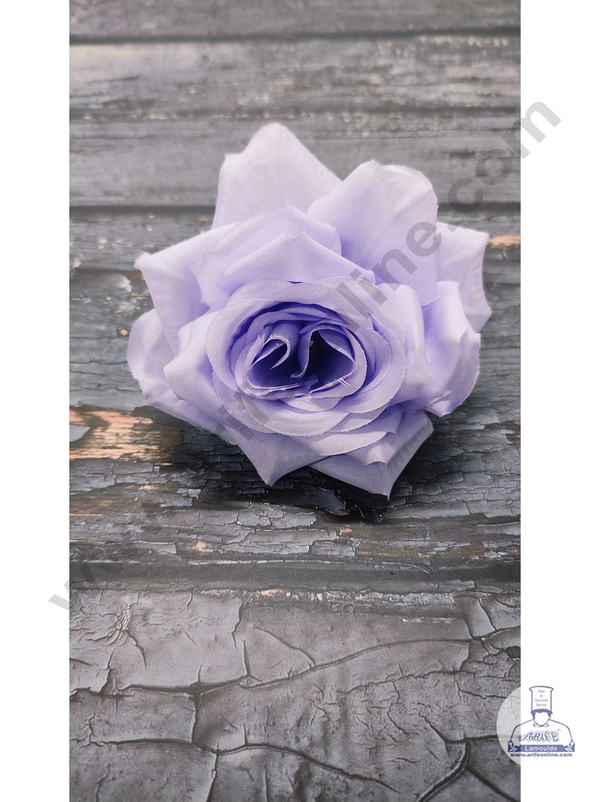 CAKE DECOR™ Large Rose Artificial Flower For Cake Decoration – Purple ( 5 pc pack )