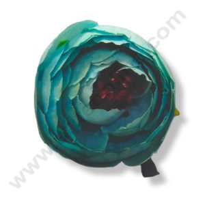 CAKE DECOR™ Medium Peony Artificial Flower For Cake Decoration – Light Blue ( 10 pc pack )
