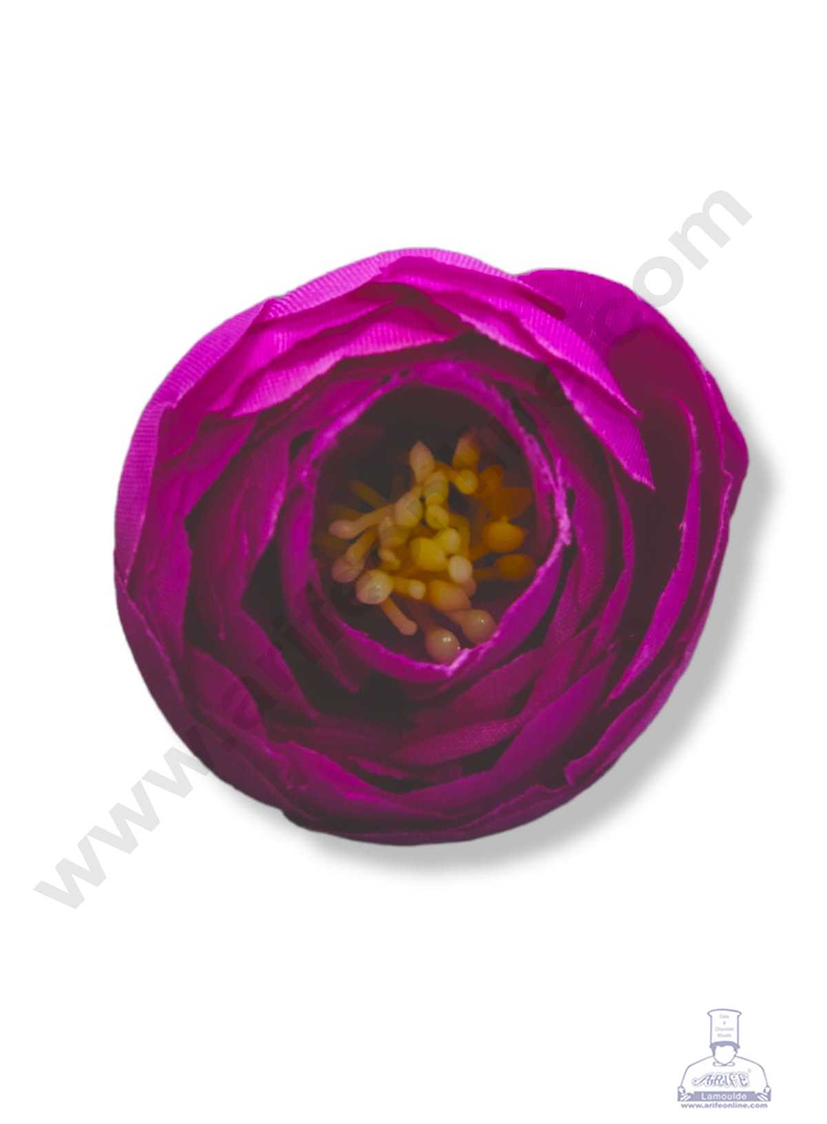 CAKE DECOR™ Medium Peony Artificial Flower For Cake Decoration – Purple ( 10 pc pack )