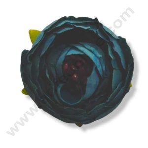 CAKE DECOR™ Medium Peony Artificial Flower For Cake Decoration – Teal ( 10 pc pack )