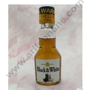 CAKE DECORβ’ Miniature Bottles for Cake Decoration - Black & White