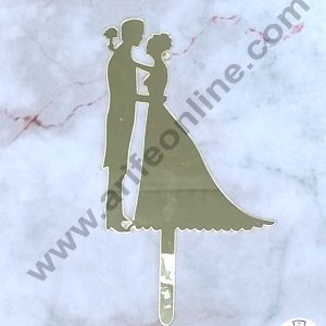 CAKE DECOR™ Mirror Shimmer Shining  Acrylic Cake Topper Wedding Couples (SBMT-539)