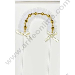 CAKE DECOR™ Net Arch with Beeds Cake Topper - Golden (SB-Topper-302-Gold)
