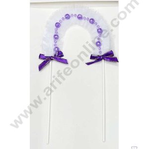 CAKE DECOR™ Net Arch with Beeds Cake Topper - Purple (SB-Topper-302-Purple)