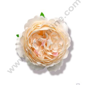 CAKE DECOR™ New Large Peony Artificial Flower For Cake Decoration – Cream ( 10 pc pack )