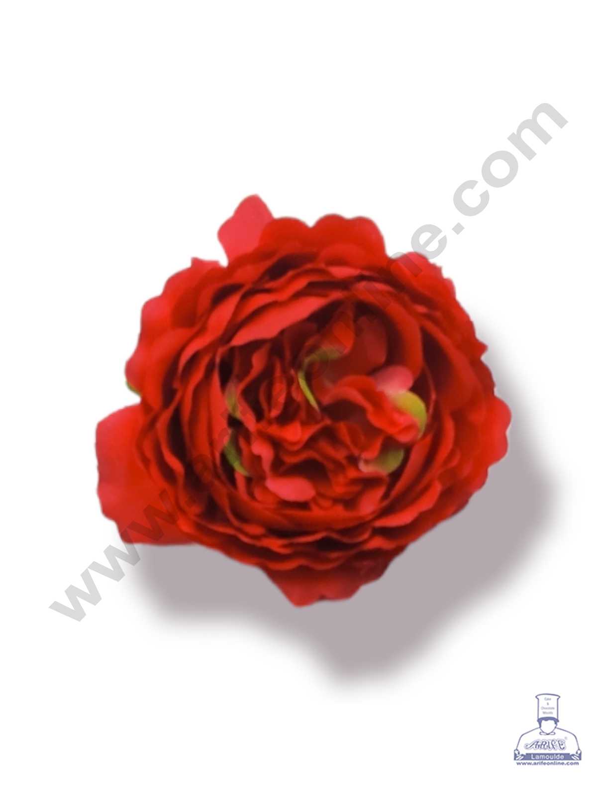 CAKE DECOR™ New Large Peony Artificial Flower For Cake Decoration – Red ( 10 pc pack )