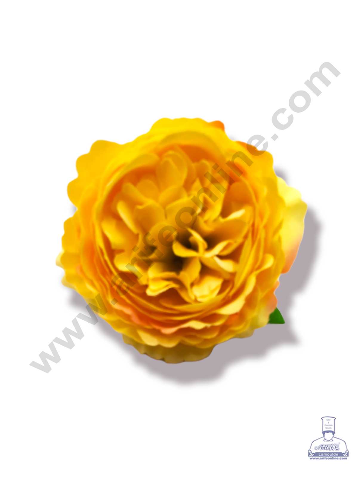 CAKE DECOR™ New Large Peony Artificial Flower For Cake Decoration – Yellow ( 10 pc pack )