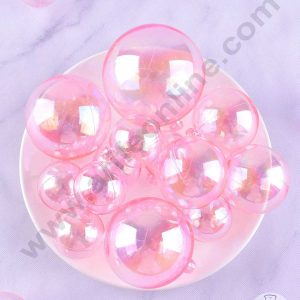 CAKE DECOR™ Pink Crystal Bubble Balls Topper For Cake and Cupcake Decoration - Pink ( 12 pcs Pack )
