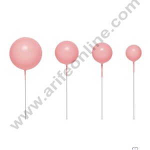 CAKE DECOR™ Pink Faux Balls Topper For Cake and Cupcake Decoration - 20 pcs Pack (SB-PinkBall-20)