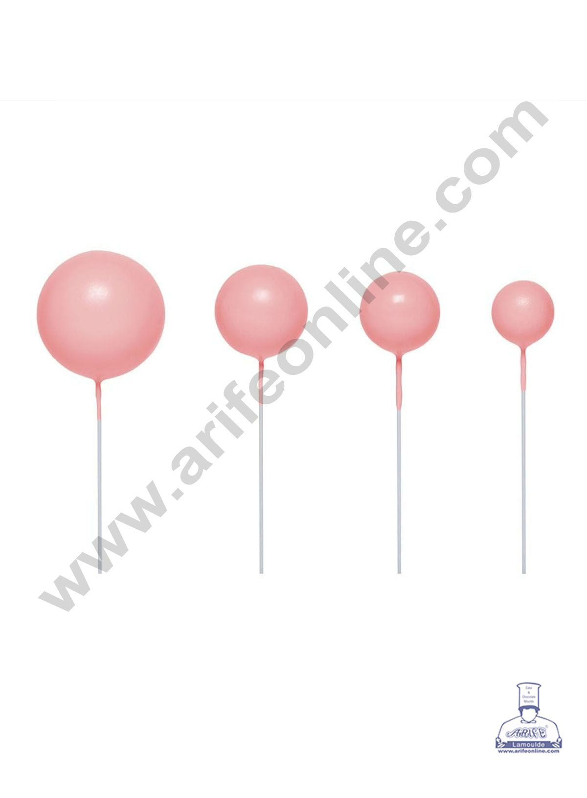 CAKE DECORβ’ Pink Faux Balls Topper For Cake and Cupcake Decoration - 20 pcs Pack (SB-PinkBall-20)