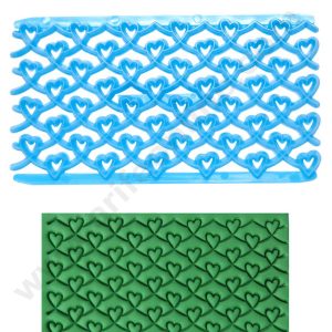 CAKE DECORβ’ Plastic Heart Shape Quilt Mold Embosser Fondant Quilt Mold For Cupcake And Cake Decoration (SBB-9930-5)