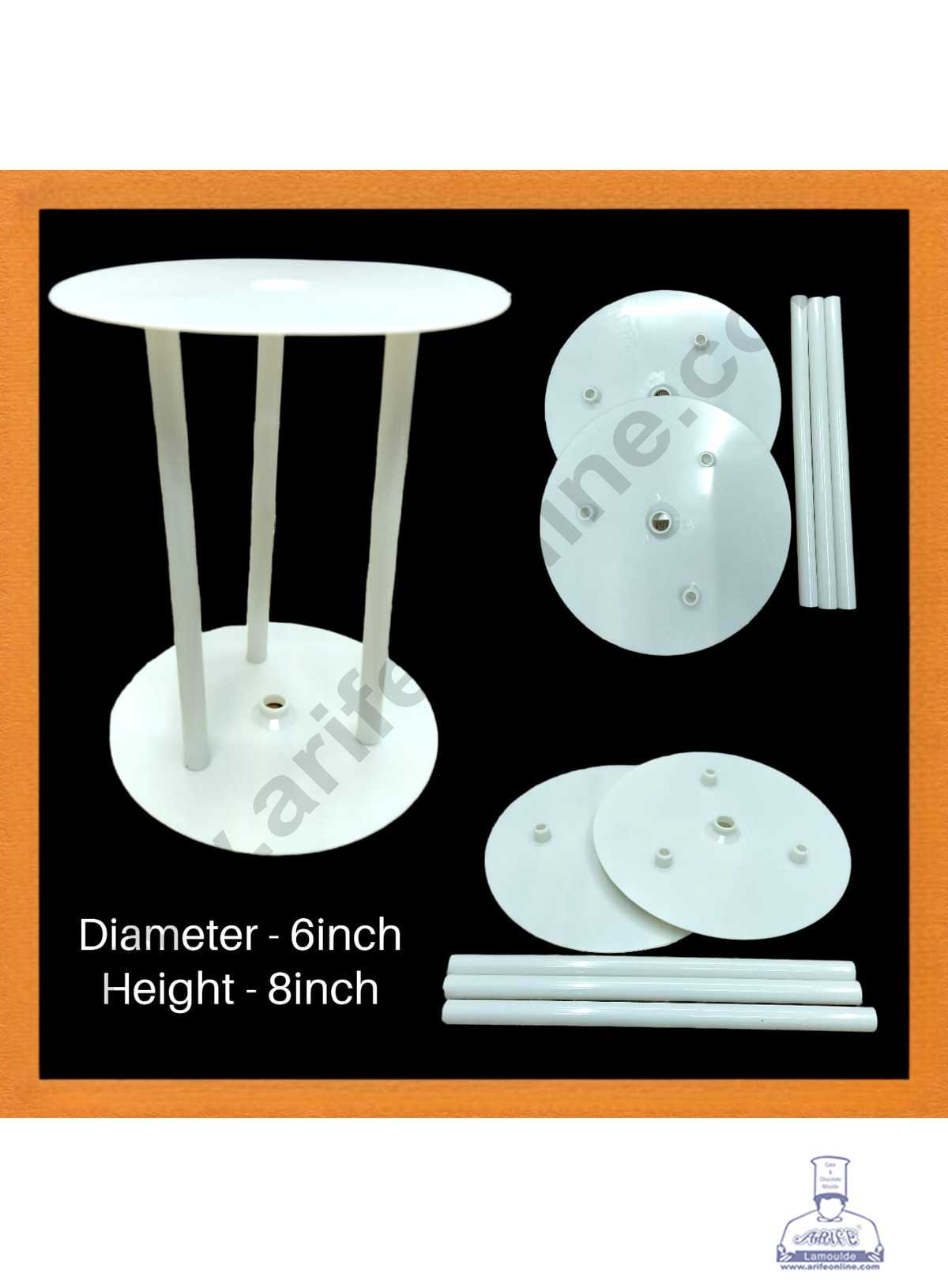 CAKE DECOR™ Plastic Tier Cake Spacer 6 Inch Base & 8 Inch Height (SB-T-CJ021)