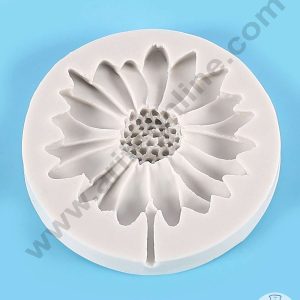 CAKE DECOR™ Silicon 1 Cavity Sunflower Shape Silicone Fondant Mold Lollipop Mold Silicon Marzipan Mould SBSP‐DYF6134