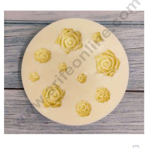 CAKE DECOR™ Silicon 10 Cavity Rose Mold Silicone Fondant Mold Silicon Marzipan Mould SBSP‐DYF6520