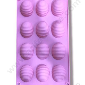 CAKE DECOR™ Silicon 12 Cavity Frill Oval Shape Muffin Cupcake Mould SBSM-805