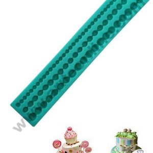 CAKE DECOR™ Silicon 3 Cavity 3D Bead Pearl Silicone Fondant Mold Cake Edge Decoration Marzipan Mould