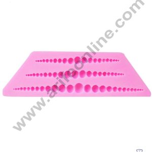 CAKE DECOR™ Silicon 3 Cavity Bead Pearl Silicone Fondant Mold Cake Edge Decoration Marzipan Mould SBSP-F008H