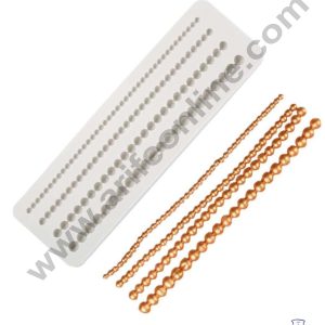 CAKE DECOR™ Silicon 4 Cavity 3D Bead Pearl Silicone Fondant Mold Cake Edge Decoration Marzipan Mould SBSP‐F929F