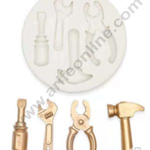 CAKE DECOR™ Silicon 4 Cavity Construction Tools Silicone Fondant Mold Silicon Marzipan Mould SBSP-DYF6408