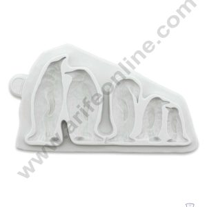 CAKE DECOR™ Silicon 5 Cavity Different Penguins Shapes Silicone Fondant Mold Marzipan Mould SBSP‐DYF6552