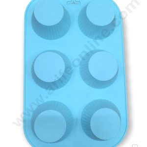 CAKE DECOR™ Silicon 6 Cavity Cupcake Muffin Shape Muffin Cupcake Mould SBSM-850