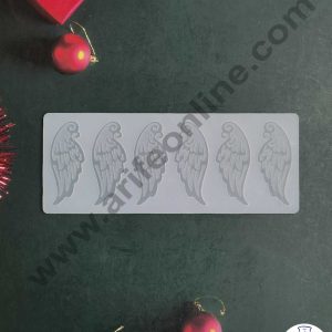 CAKE DECOR™ Silicon 6 in 1 Angle Wings Shape Chocolate Garnishing Mould Cake Insert Decoration Mould SBGS-266