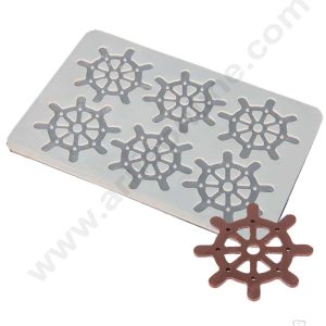 CAKE DECOR™ Silicon 6 in 1 Wheel Shape Chocolate Garnishing Mould Cake Insert Decoration Mould