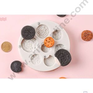 CAKE DECOR™ Silicon 7 Cavity Biscuits Shape Silicone Fondant Mold Silicon Marzipan Mould SBSP-DYF6403