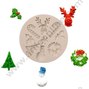 CAKE DECOR™ Silicon 9 Cavity Christmas Theme Silicone Fondant Marzipan Mould (SBSP-CM-002)