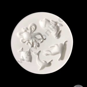 CAKE DECOR™ Silicon Sea Animals Seal Octopus Dolphin Fondant Mould Clay Mould Marzipan Mould