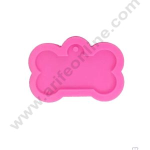 CAKE DECOR™ Silicone 1 Cavity Dog Bone Shape Pink Fondant Marzipan Mould