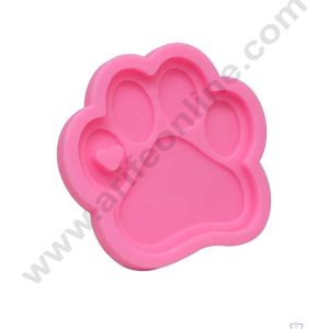 CAKE DECOR™ Silicone 1 Cavity Dog Paw Shape Pink Fondant Marzipan Mould