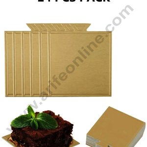 CAKE DECOR™ Square Pastry Base Boards - Gold ( 24 Pcs Pack )