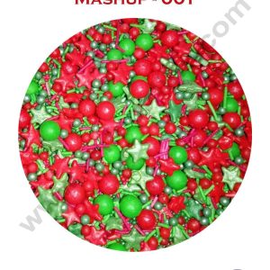 CAKE DECOR™ Sugar Candy - Christmas Mashup Sprinkles and Candy 001 - 70 gm