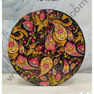 CAKE DECOR™ Traditional Design Round Drum Cake Board Cake Base - Design 2 - 10 Inch