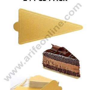 CAKE DECOR™ Triangle Pastry Base Boards - Gold ( 24 Pcs Pack )