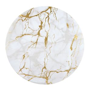 CAKE DECOR™ White Marble Round Drum Cake Board Cake Base - 12 Inch