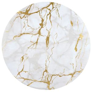 CAKE DECOR™ White Marble Round Drum Cake Board Cake Base - 16 Inch