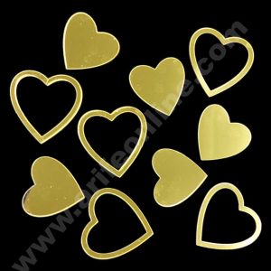 CAKE DECOR™ 10 pcs Acrylic Heart Cutout Topper - Heart ( SBMT-CO-01 )
