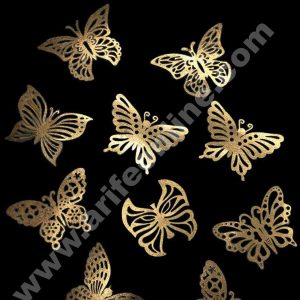 CAKE DECORβ’ 10 pcs EQ Bronze Butterfly Theme Paper Topper For Cake And Cupcake SBMT-PT-127