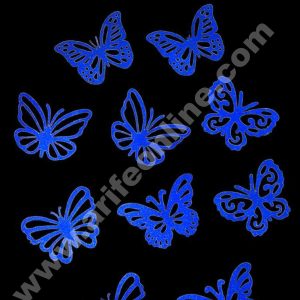 CAKE DECORβ’ 10 pcs EQ Dark Blue Butterfly Theme Paper Topper For Cake And Cupcake SBMT-PT-124