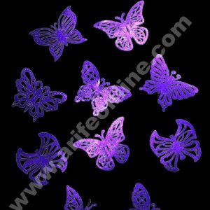 CAKE DECORβ’ 10 pcs EQ Purple Butterfly Theme Paper Topper For Cake And Cupcake SBMT-PT-122