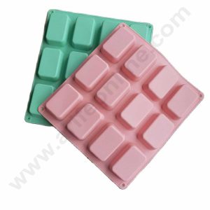 CAKE DECOR™ 12 Cavity Small Bread Loaf Mold Silicone Moulds for Soaps and Chocolate Jelly Desserts Mould