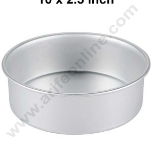 CAKE DECORβ’ 1pcs 10 in x 2.5 in Round Aluminum Cake Mould Thali