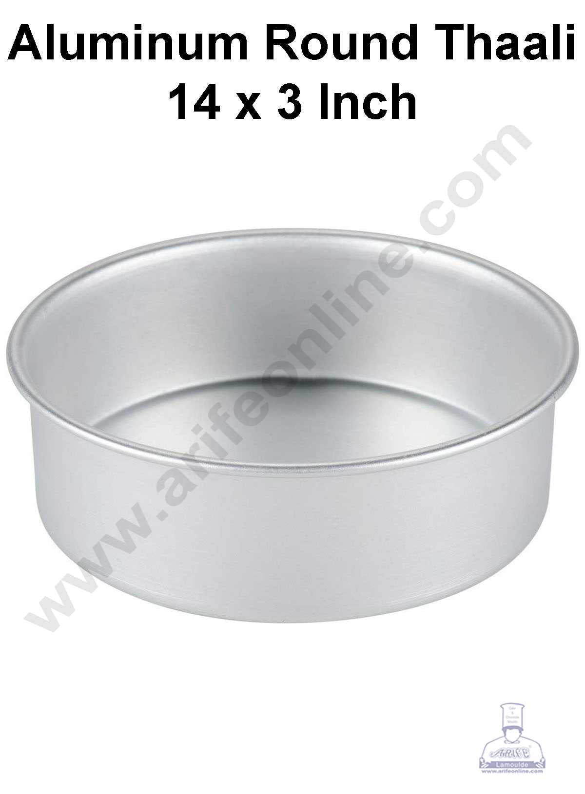 CAKE DECOR™ 1pcs 14 in x 3 in Round Aluminum Cake Mould Thali