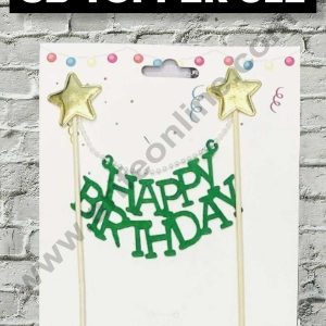 CAKE DECORβ’ 1pcs Green Happy Birthday Hanging Topper For Cake Decoration( SB-TOPPER-312-Green )