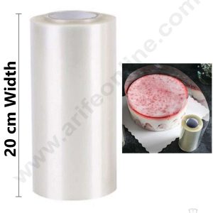 CAKE DECOR™ 20 cm Collars Acetate Sheet Roll Clear Cake Pull Me Cake Strips Transparent Chocolate Mousse Collar Surrounding Edge Decorating (20cm x 10m Roll)