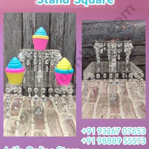 CAKE DECOR™ 2 Tier Acrylic Square Cupcake Stand (SBCS-2Tier)