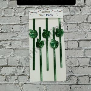 CAKE DECOR™ 5pcs Green Apple Straw Topper For Cake Decoration( SB-STRAW-341-AGreen )