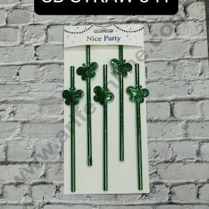 CAKE DECOR™ 5pcs Green Butterfly Straw Topper For Cake Decoration( SB-STRAW-341-BGreen )